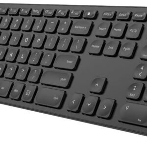 2.4G Wireless Keyboard Ultra Slim Full Size Keyboard with Numeric Keypad