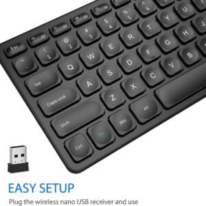 Alternative view of 2.4G Wireless Keyboard Ultra Slim Full Size Keyboard with Numeric Keypad