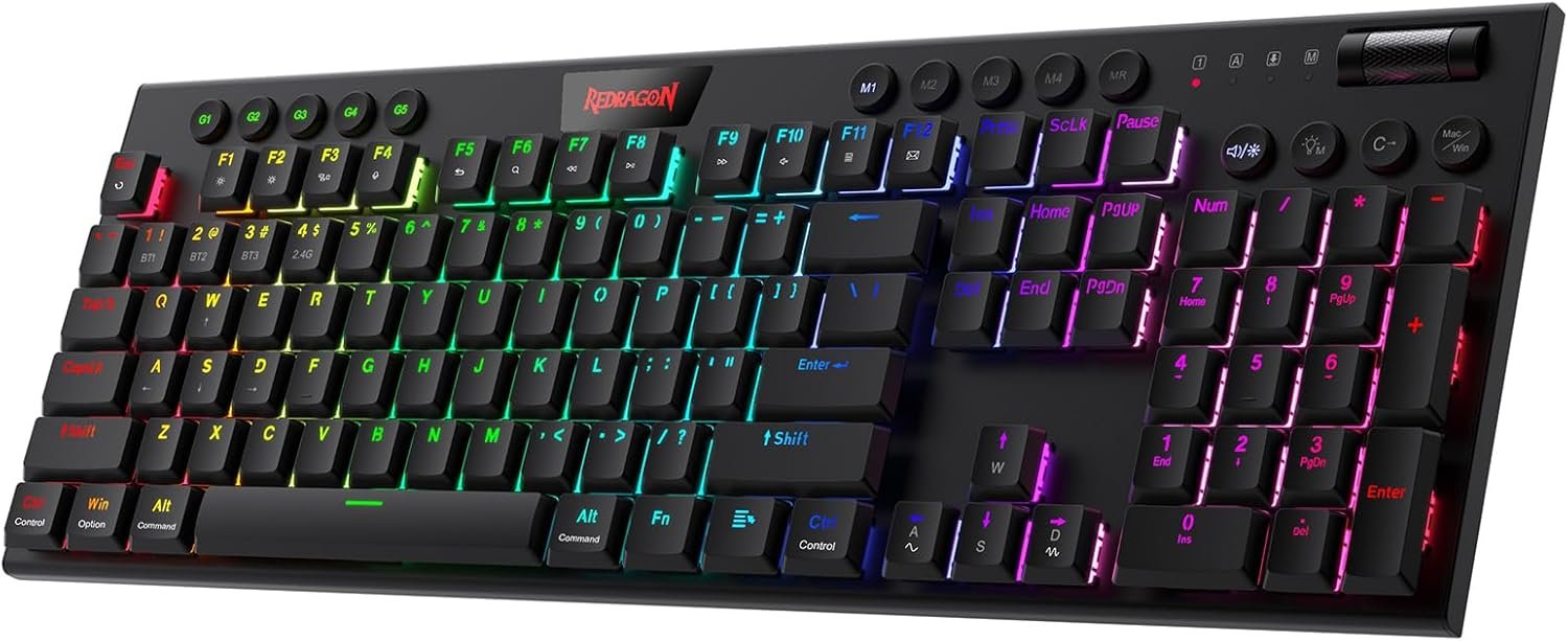 Redgon K618 PRO 3-Mode Wireless RGB Mechanical Keyboard
