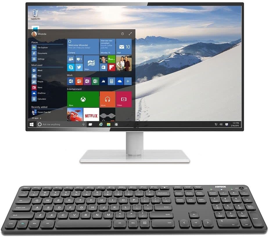 2.4G Wireless Keyboard Ultra Slim Full Size Keyboard with Numeric Keypad - Image 7