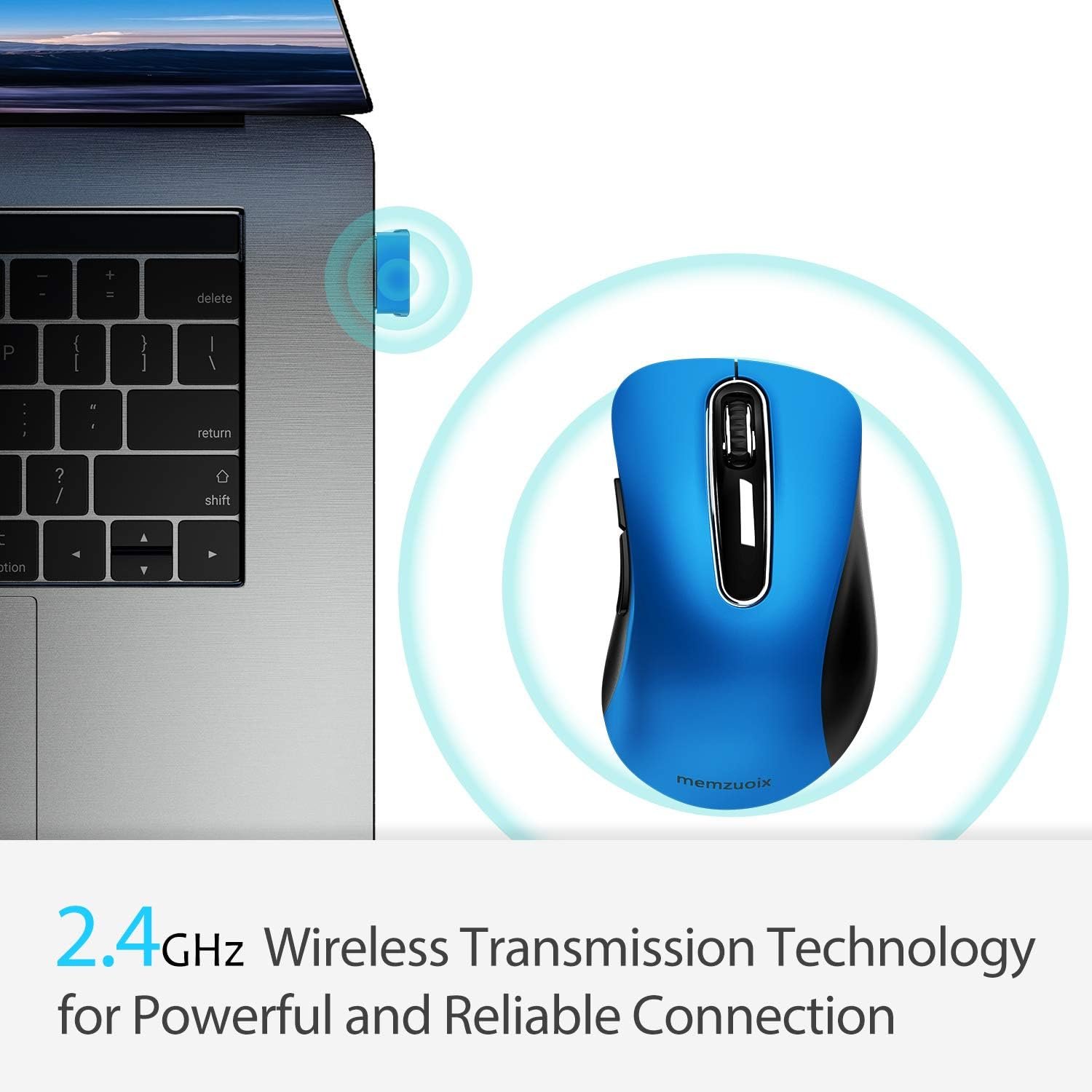 Mamzuoix 2.4G Portable Wireless Mouse 1400 DPI Mobile Optical Cordless Mice - Image 2